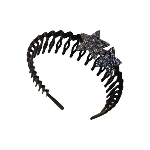 Two Worlds Happy Star Headband Women's 2025 New High-end Internet Celebrity Face Wash Broken Hair Headband with Teeth Pressed Hairpin Hair Cave Summer Star Headband