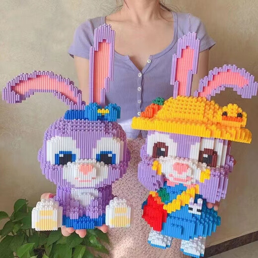 Chaole Sen assembled small particles toys star dailu rabbit building blocks boys and girls set up stall wholesale difficult puzzle RNF6024 spirit snake baby building block hammer