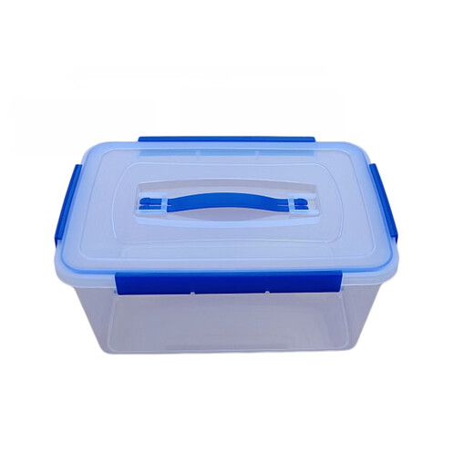 Caja de almuerzo rectangular portátil Caja de refrescos de plástico para el hogar Caja de almacenamiento de alimentos de cocina Caja de sellado de gran tamaño Portable 5.5L33*22.5*11.5cm 6227