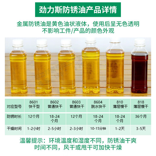 Jinlisi Metal Antirust Agent Quick-drying Anti-rust Oil 2L 8601# 1-2 hours quick-drying 12-month anti-rust shipping anti-salt spray oily thin-layer volatile dehydration industrial anti-rust agent