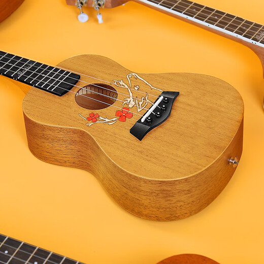 Andrew (ANDREW) ADL Andrew 23-inch beginner female ukulele student male Ukulele deer guitar full peach heart 23-inch wind leaf + full set of accessories
