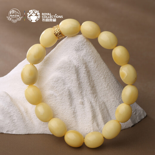 Potala Palace Beeswax Date Beads Single Circle Bracelet 925 Silver Transfer Beads Amber Disk Bracelet Birthday Gift for Men and Women Beeswax 925 Silver Bracelet