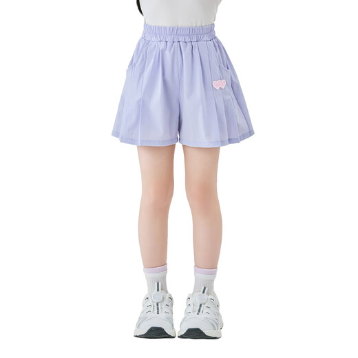 Yoyo One (Yoyo One) Los pantalones cortos de niñas usan pantalones de chándal de secado rápido para niños 2025 Pantalones de entrenamiento ligero de verano 18519 Púrpuras Increíble 140 140cm