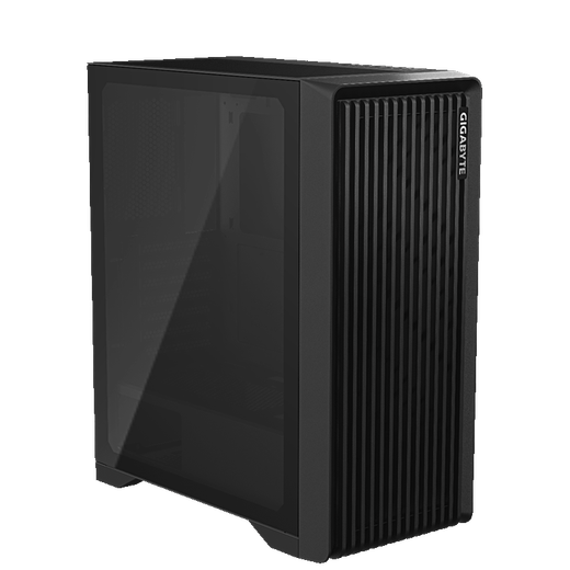 GIGABYTE Ghost Black C103G Chassis Panoramic Tempered Glass Side Transparent Compatible 360 Water Cooling Radiator Quick-Release Dust Filter ATX/Front 360/Vent Panel