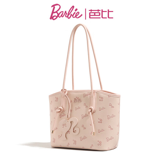 Barbie Tote Bag Women's 2025 NUEVA LIGUD LUXURY Capacidad impresa Capacidad de un solo hombro Regalo de cumpleaños de un solo hombro