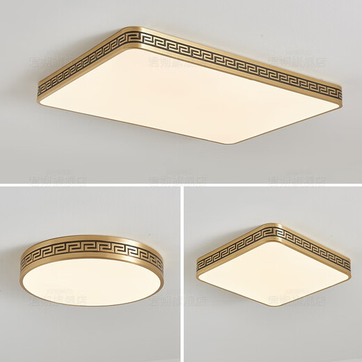 Leshi (NVC) 2025 new outdoor ceiling light insect-proof waterproof door light Chinese villa full copper entrance light garden terrace sun X3891/round 40CM/three colors adjustable
