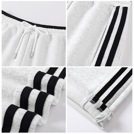 Pantalon grand guerrier (guerrier) à jambes à rayures pour femmes en 2025 à cordon automne pour deux sweats à capuche décontractés