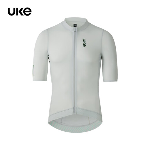 UKE men's spring and summer new Italian fabric moisture-absorbent, quick-drying and skin-friendly road cycling jersey sports top Nanxing Silver Gray L