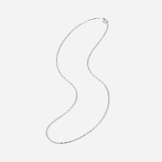 Saturday Fu PT950 platinum necklace for women snake bone chain platinum chain birthday gift B0520896 about 12.43g 45cm