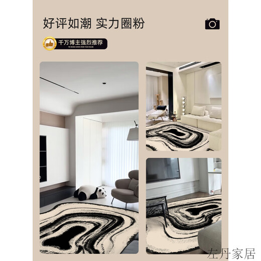 创京懿选地毯客厅2025新款免洗可擦高级地毯客厅异形2025新款免打理不规则 温婉-11972 140cm*200cm 适合2-3人小沙发