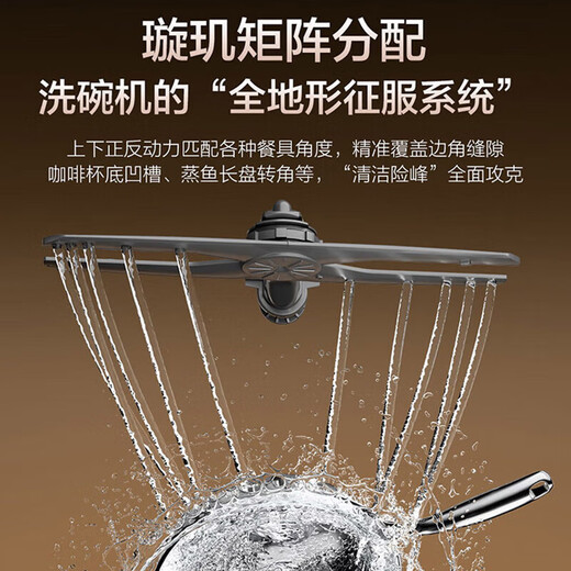 Haier built-in dishwasher W5000S Pro Water Elf series, first-class water efficiency, 18 sets + 3 large capacity, UV double sterilization, smart door hot air drying, new product W5000SPro six-star sterilization, 18 sets + 3 capacity