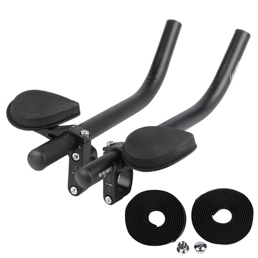 Suitable for bicycle integrated rest handlebar TT triathlon long-distance split handlebar road bike extended grip riding DH-0603 (rest handlebar + handlebar strap)