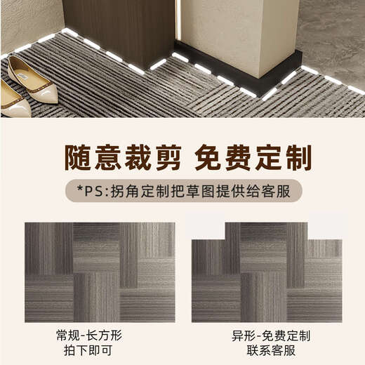 凌誉勋入户门地垫2025新款高级感进门门口脚垫防滑入门门外门垫玄关地毯 静波-竖版15926 80cm*120cm【小尺寸推荐】