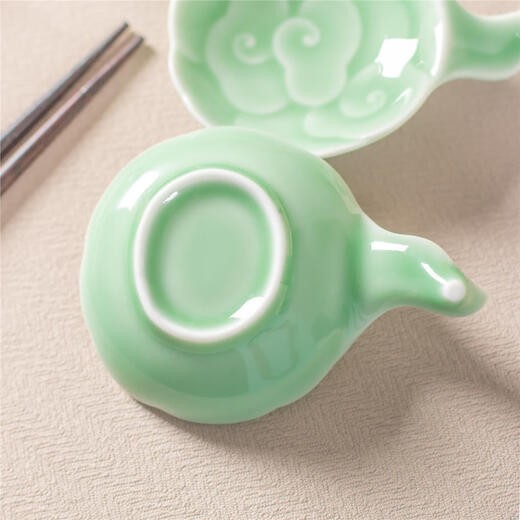 Haivoda Cooking Kitchen Ceramic Chopstick Rest Holder Household Chopstick Holder Chopstick Pillow Creative Chopstick Holder Vinegar Dish Flavor Dish Hotel Table Tianqing 2 pcs