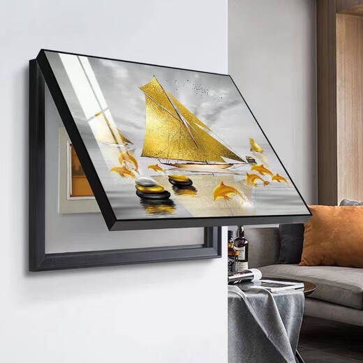 Pupan Electric Meter Box Decoration Painting without Punching and Covering Hanging Painting Modern Living Room Dining Room Empty Open Box Mural Distribution Cabinet Main Switch kh695-A2 Home and Fugui 40*30 Can Cover Horizontal Length 33* Vertical HEIGHT 23
