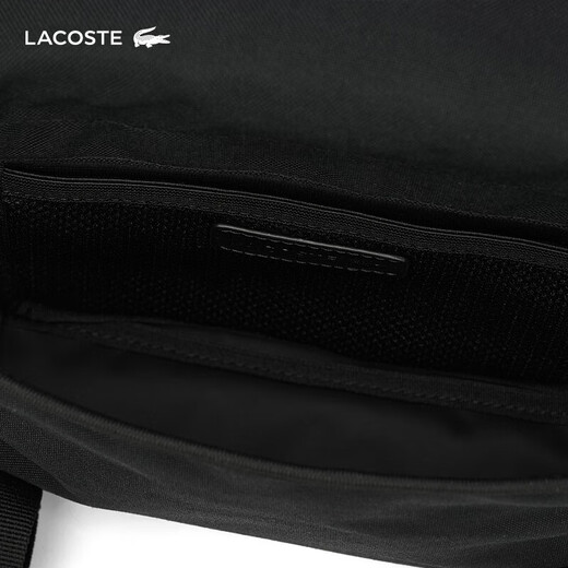 Lacoste Crocodile français Hommes and Women Même modèle 25 automne Nouvelle mode simple Pack postal polyvalent nu4865ne 000 / noir