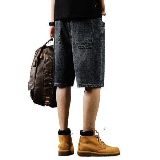 Yiling Yibeis neue amerikanische Casual Denim Shorts Herren Sommer Lose große vielseitige Fünf-Punkte-Hosen 9922 Hellblau 28 Geeignet für 90-105 Jin [Jin ist 0,5 kg]