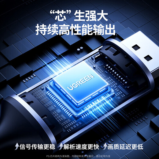 绿联Type-C转HDMI线雷电4/5转换器USB-C转接头扩展4K60/2K144Hz投屏适用MacBookAir笔记本电脑手机1m