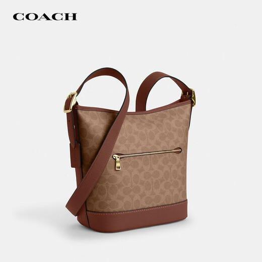 COACH蔻驰女包水桶包新款单肩斜挎包老花拼色时尚百搭轻奢礼物女 CBH20 IMXHE