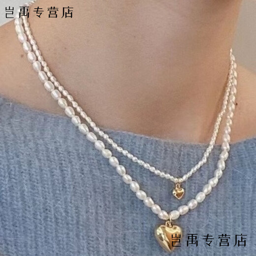 Flash engraved old Phoenix Korean love pearl pure silver necklace fairy versatile style medium necklace Lao Fengxiang same style