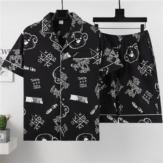 UKUHPK夏季男士卡通短袖睡衣宽松大码家居服 卡通3271【品牌款】 M 标准(高165\100斤)