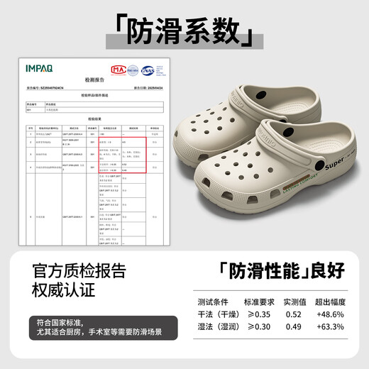 Lidani (TZLDN) thick-soled clogs men's summer outer wear beach sandals non-slip anti-odor eva toe slippers for operating room khaki 44-45 standard code