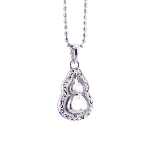 He Ye Exploding Pt950 Platinum Gourd Crushed Ice Pendant Genuine Platinum Double-sided Three-dimensional Rotation Women's Single Pendant Platinum Pt950 Single Pendant 6.40g Width 13mm Height 27mm including buckle