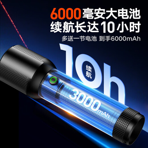 Philips (PHILIPS) flashlight strong light flashlight super bright 200000 through the sky household small military outdoor lighting emergency light SFL2203