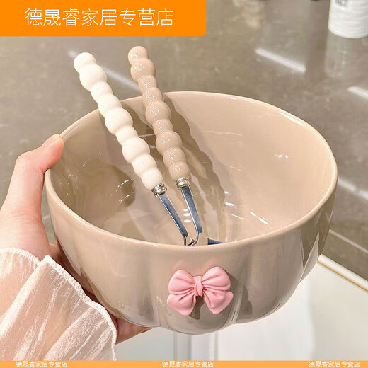 
XMSJ upgraded-level underglaze colored tableware bowls and chopsticks set housewarming new home bowls and bowls rice bowls soup bowls and plate set gold-patterned plate 8.5 inches 2 packs 1276
