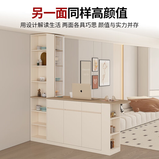 JPHZNB storage and leisure bar table wine cabinet dining side cabinet dining table integrated middle island table living room partition cabinet custom G374 style 11 (with light without lift socket) 1478*60