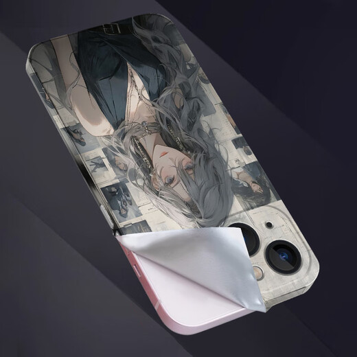 Xiaocunxin IQOOU3 mobile phone film U3X painted back film U3X 5G cartoon protective film scratch-proof sticker full-inclusive soft film without residual glue Personalized customization and cute IQOOU3 [PM693 young Jinx]