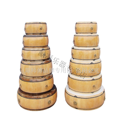 陈师傅黄牛皮大鼓白茬堂鼓成人锣鼓节奏扁鼓道士手鼓儿童小鼓椿木牛皮鼓 黄牛皮鼓面 6寸锣鼓+鼓棒