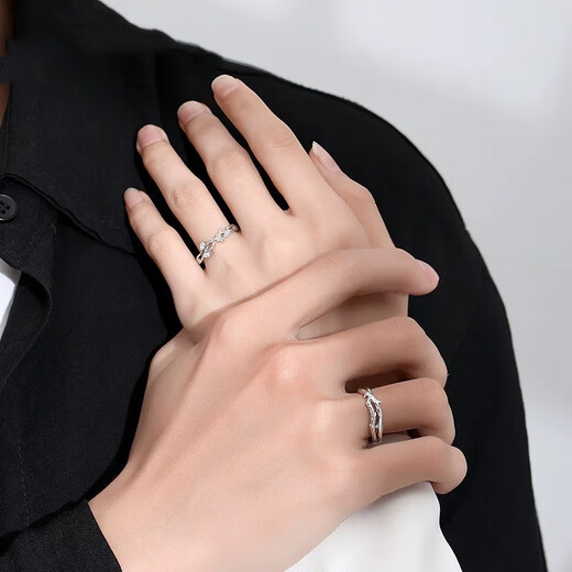Lian Lizhi Couple Rings, Men and Women Open Rings, Adjustable Niche High-end Feelings, Give Your Girlfriend and Wife a Chinese Valentine's Day Gift, Lian Lizhi Couple Rings, Free Jewelry Box