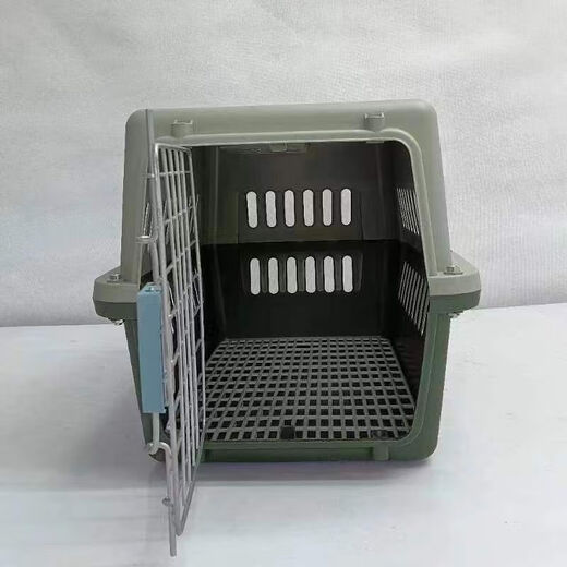 Shiganu Cat Empty Cage Pet Flight Box Dog and Cat Traveling Container Large Portable New Dark Green Large Handle No. 1 Box Length 48.5cm Width 32cm Height 30cm