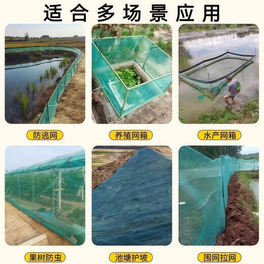 Orchard fruit tree anti-bird net fish pond breeding net chicken net fence protective net nylon fishing net anti-hail net knotless net 1 meter wide X 6 meters long 0.5 cm hole