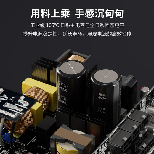 艾湃电竞（Apexgaming）GTRV2-850M 850W  白金牌 全模组/ATX3.1新标准/原生PCIe5.1 全日系电容 支持4090显卡 十年质保