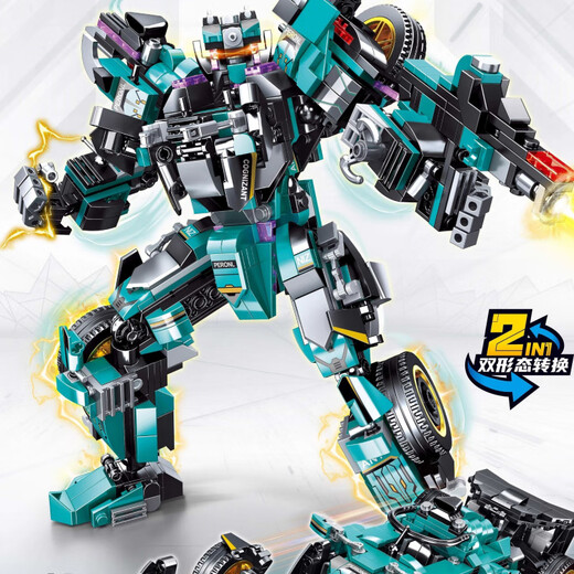 
Lego 2025 building blocks, two transformed mechas, diamond pillars, assembled toys, boys gift, crushing the gods (844 particles)