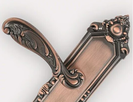 Verrouille de porte de la chambre à coucher intérieure de style européen de luxe M9272 Porte en bois Universal Alliage zinc Mécanique ménage M9272 Longueur de panneau de bronze bleu 218 mmx largeur 55 mm