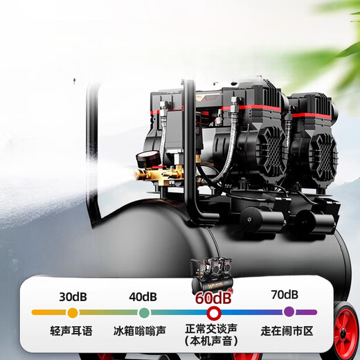 何健弓空压机充气泵小型220v便携式工业级木工静音高压打气泵空气压缩机 3890W-60L【数显无刷+全铜电机+ 3180W/3890W/3990W/4290W