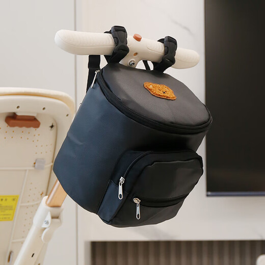 
Baby stroller hanging bag Large capacity Jiuya convenient handrail handbag baby slimming artifact storage bag Beige [paper drawing] 3-type cart hanging bag