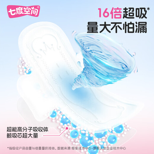 Seven Dimension Girl Ultra-Thin 100% Cotton Daily Sanitary Napkin Set 40 Pieces OCC New National Standard Certification