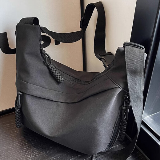 Sudou bag women's bag single shoulder crossbody bag commuting large capacity dumpling bag tote bag canvas bag gift for girlfriend medium black