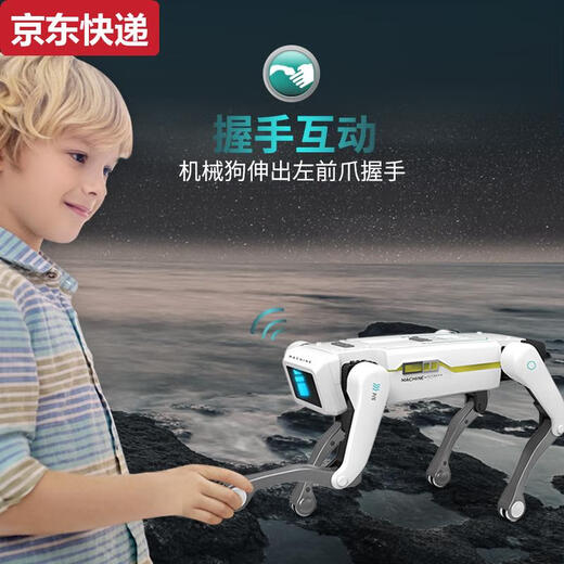 
Qilicai 2025 Intelligent Fire Fighting Machine Dog Ai Artificial Intelligence Remote Control Robot Children's Birthday Gift Toys AI Intelligent Voice Control Dog Fighting Version 8006 Water Bullet Launch