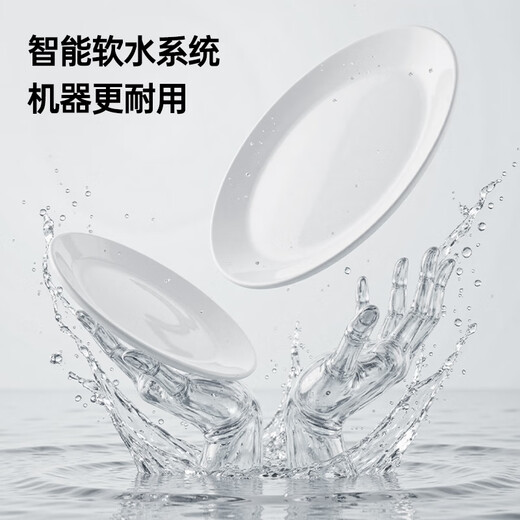 GORGENOX German 6 sets of desktop wall-mounted dishwashers require no installation, high-temperature UV sterilization, automatic hot air drying, ultra-thin tabletop dishwashers with manual water addition, white