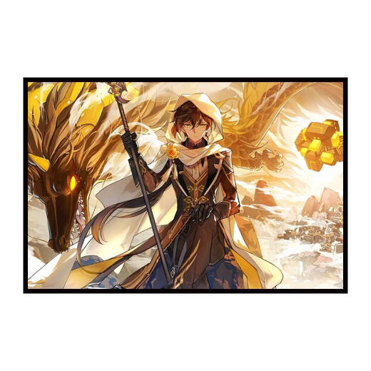 Tigre de tres abril Genshin Impacto Zhongli Diy Digital Pintura al óleo Cartoón pintado de color acrílico pintado a mano Aceil color decorativo S695-Zhongli 30x45 cm DIY Atrolado Apretado Marco interno +