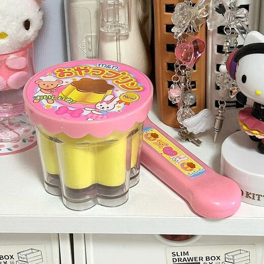 Pudding -Fütterungspflichten gleicher Stil Milu Pudding Jelly Strawberry Pudding Set Set Food Feeding Toys Kinderhaus [Fütterung] Gerät/Pudding -Set