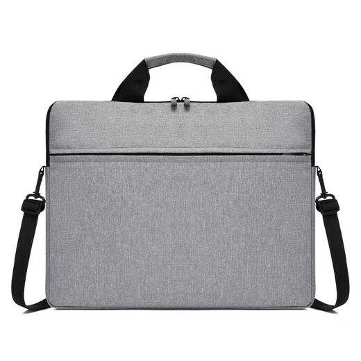 Commuting laptop bag, fashionable and simple, large-capacity outdoor document bag, briefcase, laptop bag, business men, gray simplified version / 15.6 inches