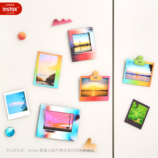 INSTAX Fuji One-time Imaging Square Refrigerator Magnet Sunset