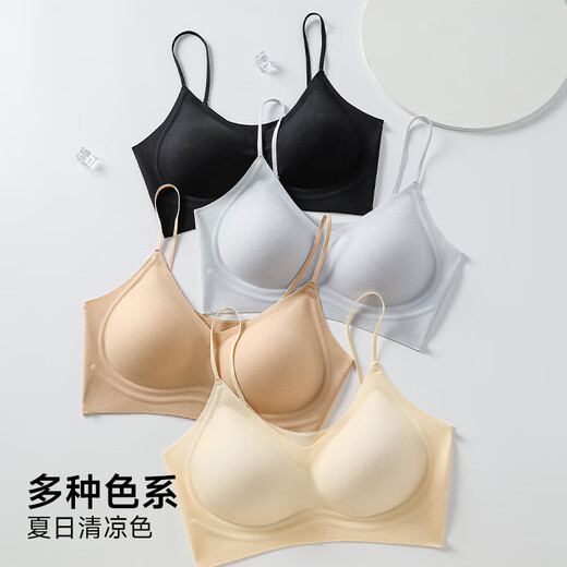 都市丽人粉底液内衣胸罩薄款文胸2025年新款隐形无痕内衣女美背无钢圈文胸 粉底液内衣夏季薄款美背肤色 M （推荐95-105斤）