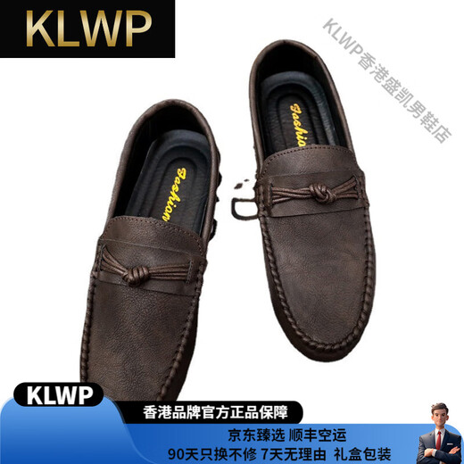 KLWP【轻奢男鞋】高档品牌夏季男鞋乐福鞋男韩版男士休闲皮鞋软底 D826黑色 39